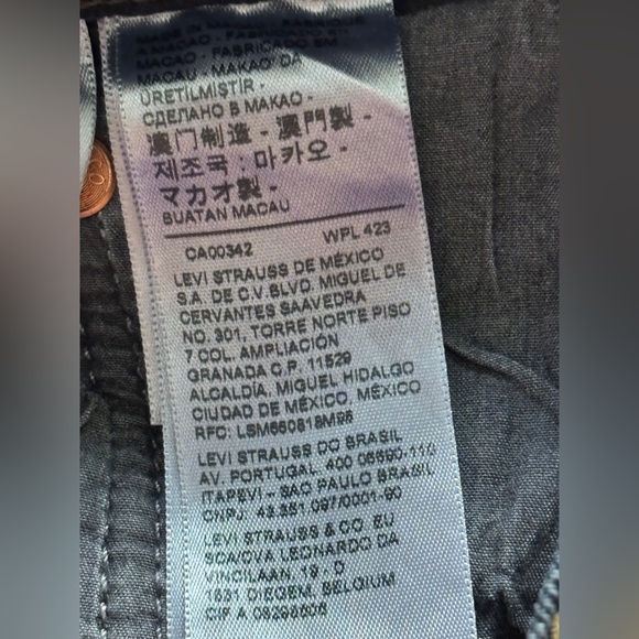 Levi’s Wedgie Straight Premium Jeans Dark Wash High Rise Denim Size 29 - Picture 12 of 12